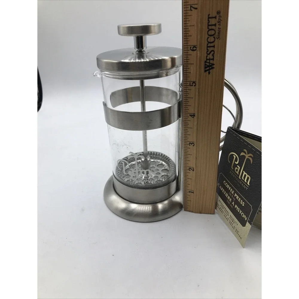Stainless‎ French Press Tea Maker Palm Restaurant 4cups NEW
